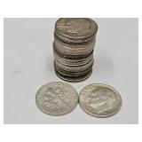 20- 1955 Silver Dime Coins