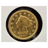 1907  $2 1/2 Dollar Gold Coin