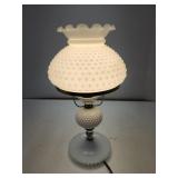 Milk Glass Hobnail Lamp