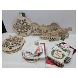 Christmas Decor Ready to Paint Napkins Plates+