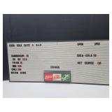 Coca Cola Menu Board 48 x 20"