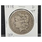 1878 Silver Morgan Dollar Coin