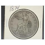 1874 Silver Trade Dollar