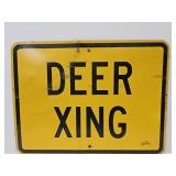 Metal Deer Crossing Sign 24"x18"