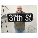 2 Sided Metal Sign 37 th Street 24"