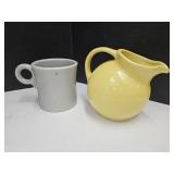 Vintage Fiesta Ware Mug & USA Pottery Creamer