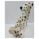 Vintage 1982 Dalmation Mommy & Pup Dog Statues