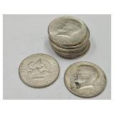 10 1964 Kennedy Half Dollar Coins