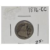 1876 Seated Silver Carson City Dime