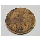 1867 Indian Head Penny