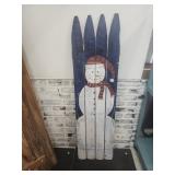 SNOWMAN On Picket Fence 51" high