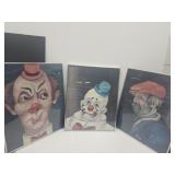 3 Red Skeleton Clown Pictures  See Pics 16 x20