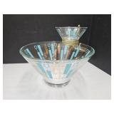 MCM Chip & Dip Glass Bow Set