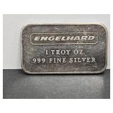 Engelhard 1 Tory oz. Silver Bar