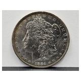 1884 O Morgan Silver Dollar