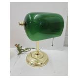 Bankers Desk Lamp Green Glass Shade