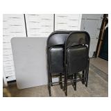 Set of 4 Folding Chairs & Table