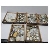 6 Drawers w  Watches& Pocket Watches +