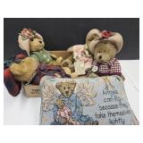 11"Boyds Bears & Pillow