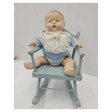 Vintage Composition 11" Baby Doll & 1950 Rocking