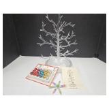 Vintage Gumball Christmas Tree w Glass Ornaments