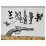 Lead Toy Soldiers & Cap Gun (gun needs repair)