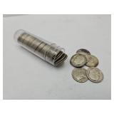 Tube of 1951 Eisenhower Silver Dimes