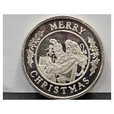 Merry Christmas 1 oz. Silver Round