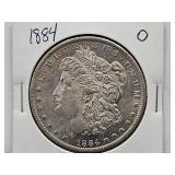 1884 O Morgan Silver Dollar