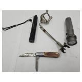 Laser, Flashlight & Barlow Pocket knife