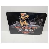 Metal Harley Davidson DOGS GET IT 17 x 11.5"