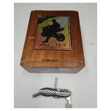 Pocket Knife w Magnifyer Tools & Cigar Box