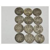 1942-45 Silver Jefferson War Nickels See Mint Mark