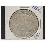 1934 D Peace Silver Dollar