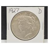 1927 D Silver Peace Dollar Coin