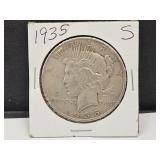 1935 S Silver Peace Dollar Coin