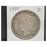 1922 D Silver Peace Dollar