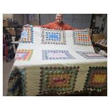 Pretty  Quilt   70 x 82" some yellow See Pics