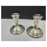 VintageSterling Silver 4" Candleholders Weighted