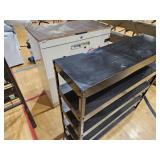 46" wide 3 Drawer Metal Cabinet & Shelf