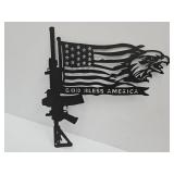 NIP Metal Art   Flag Military  Wall 12" x 12"