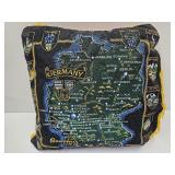 Vintage German Map Pillow Case & Pillow