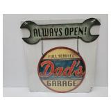 New DADS Garage Metal Sign  19" wide