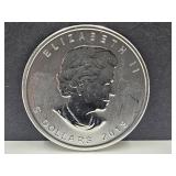 1 OZ  Silver Canadian 5 Dollar Coin