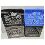 4 Stacking Milk Crates Great for Storage