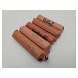 UNSORTED 5 Rolls Wheat Pennies