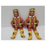 2 - 13" Burger King Plush Vintage Dolls