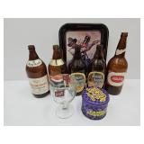 Budweiser Tray, Schlitz Mug, Advertising Quart