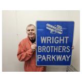 Wright Brothers Parkway 24 x 30 Metal Sign