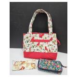 NICE Cardinal Carry Tote w/Fabric Mask & Pill Boxs